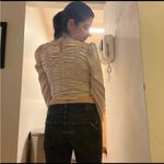 NWT DO+BE Silk Ruched Bodice Blouse in Satin Champagne / Blush Pink Photo 8