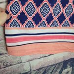 CABANA LIFE SLEEVELESS SHIFT DRESS UPF 50+ ORANGE BLUE GEO PRINT MEDIUM Photo 8