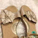 Born concept BOC Leather Floral Ankle Strap Sandals Gold 8 Photo 3