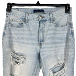 Aeropostale SZ 10 Mom Jeans Distressed Rips Hi-Rise Light Wash Zip-Fly Pockets Photo 1