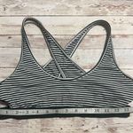 Aerie  Sports Bra Criss Cross Strap Size Medium Green White Striped Athleisure Photo 3