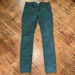 CAbi hunter green #3388 ankle skinny zipped pocket size 4 jeans Photo 1