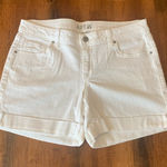 Apt. 9  Shorts 6 Crisp White Denim Cuffed Photo 0