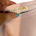 C&C California Pink California Girl Graphic Long Sleeve Top Women Sz L Photo 5