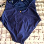 Catherine Malandrino ‎ Blue One Piece Swimsuit with Criss-Cross Straps Photo 8