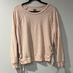 Aerie Women's XL Pink Long Sleeve Lace Up Casual Comfort Sweater Photo 0