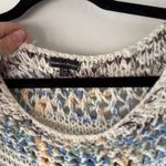 Rebecca Elliot Size S/M Rainbow Open Knit Fringe Festival‎ Sweater White Size M Photo 3