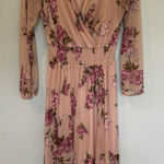 Enfocus Studio  Pink Floral Long Sleeve Dress Photo 0