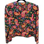 Maggy London  Silk Paisley Floral Quilted Embroidered Tassel Jacket Blazer Sz 16 Photo 1