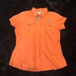 Columbia Omni shade PFG orange shirt tee top with pockets women’s M Photo 6