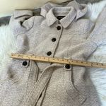 Liz Claiborne Outfitters Light Cream White Size Large L Heavy Button Coat Winter Photo 11