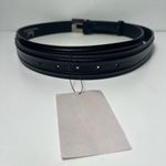 Gucci  GG Logo Floral Flower Engraved Buckle Black Leather Dress Belt Photo 7