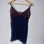 Hanky Panky Hanky Pinky Large Navy Red Cherry Babydoll Slip Nightgown Dress‎ Photo 2