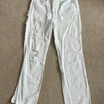 Good American  Good Boy Distressed Jeans White High Rise Cotton Womens Size 12/31 Photo 0