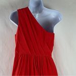 Shoshanna  Orange Silk Beaded One Shoulder Dress NWT Size 4 Photo 6