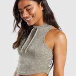 Gymshark Slounge Knit Sage Green Sleeveless Crop Top Photo 0