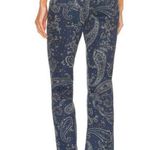 We Wore What  The Icon Jean Night Sky Paisley Navy Blue Size 24 Photo 2