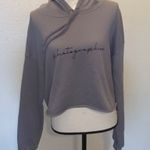Bella Canvas  grey photographer cropped hooded sweatshirt Photo 0