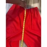 ALYSI Wool Wide Leg Red Trousers Pants Womens Size 6 Elastic Waist Holiday Party Photo 6