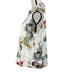 Big Dogs Medium Top Button-Up Sleeveless Floral Cocktail Drinks Hawaiian Womens Photo 4