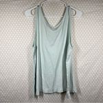 Lake Light Blue Scoop Neck Pointelle Pima Cotton Tank Top‎ Size L Photo 4