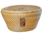 Etienne Aigner Vintage 1960's Wicker Rattan Basket Satchel Creel Purse Hand Bag Photo 3