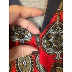 Tigerlily Red Floral Paisley Long Sleeve Full Zip Lightweight Jacket Women Sz 6 Photo 6