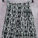 Black White Wide Leg Pullon Boho Beach Funky Print Bottoms Pants Medium Photo 2