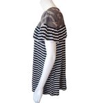 Heimish USA Black & White Striped & Camo Ruffle Top (M) Size M Photo 3