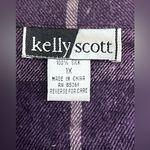 Kelly‎ Scott Women’s Vintage Silk Long Sleeve Shirt Purple Black Top Size XL Photo 5
