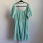 Draper James  RSVP Gingham Dress Puff Sleeve Wrap Green‎ XXL Photo 9