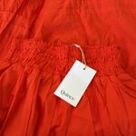 Quince NWT  100% Organic Cotton Poplin Tiered midi Maxi Skirt Vermillion Red XS Photo 8