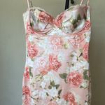 House Of CB  L D-DD‎ Josefina Pink Peony Print Satin Maxi Dress NWOT Photo 7