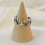 smiley Face Ring happy Face Ring adjustable face ring Silver Photo 0
