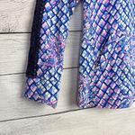 Lilly Pulitzer Skipper Pullover Top Womens Small Royal Blue Pink Crochet Trim Photo 3