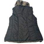 Dress Barn Women’s M Faux Fur Reversible Puffer Vest Brown Black Trendy Mob Wife Photo 3