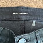 Elie Tahari  Black Waxed Coat Azella Low Rise Skinny Leg Jeans - Size 6 Photo 1