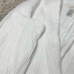 l*space L* Bianca Blazer Jacket Cream White 6 Double Breasted Muslin Cotton Photo 9