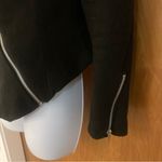 Black Cotton Wooly Zip Up Jacket Size Small Photo 4