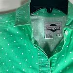 Chaus Sport Women's Mint Green Polka Dot Hidden Button Up Size Small Photo 1