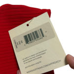 Mara Hoffman  Sia Red Ribbed Straight Neck Bikini Swimsuit Top Size Small Photo 5