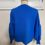 Oat Sweater Blue Small Balloon Sleeves Round Neck Long Sleeve Viscose Blend Photo 2