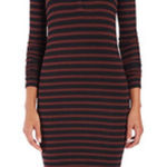 ATM Anthony Thomas Melillo LS Henley Dress Red Photo 0