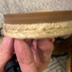 Coach Authentic Straw weave denim flower Sandals. Sz 8.5 women’s. Rubber sole. Photo 5