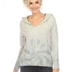 Johnny Was New. Gray Tie dye hoodie pullover. XS. Retails $168 Photo 4