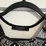 Solemio #130 LOS ANGELES BLACK AND WHITE LACE DRESS LARGE Photo 4