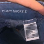 American Eagle hi-rise shortie 0 cutoff blue shorts Photo 1