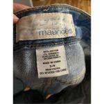 Maurice's  Light Wash Distressed Cuffed Flower Embroidered Shorts Size 3/4 Photo 4