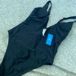 Cupshe Women Plus Size One Piece Swimsuit V Neck Mesh Sheer Tummy Control Bathing Photo 3