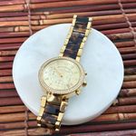 Michael Kors Gold and Brown Tortoise Shell Look Watch Photo 2